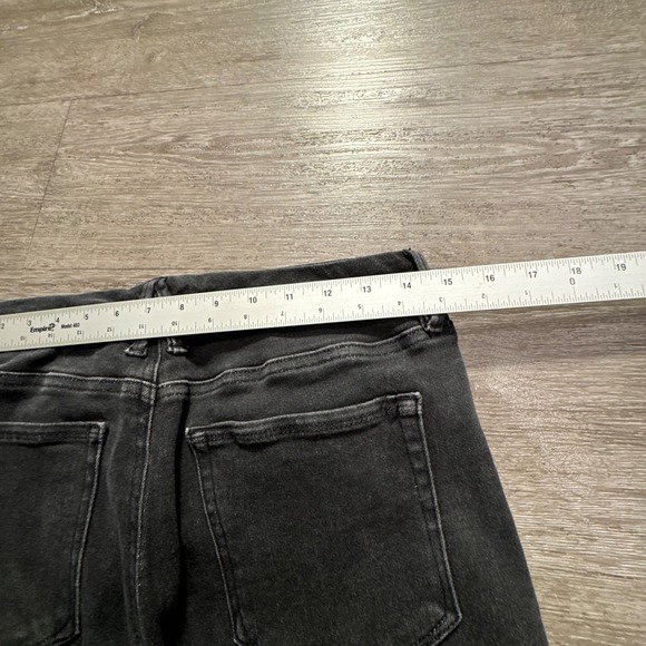 Good American Jeans Womens 12 / 31 Black Denim Organic Cotton Lounge 29x26 Adult - Picture 7 of 11